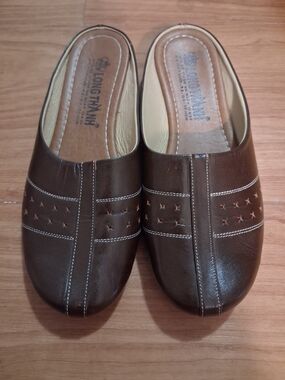 Long Thanh Brown Slip-On Mules
